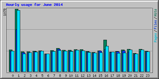 Hourly usage for June 2014