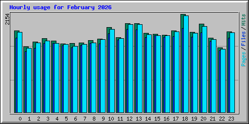 Hourly usage for February 2026